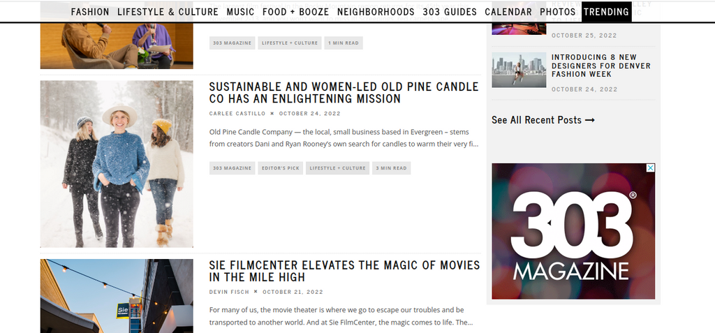 Old Pine in 303 Magazine